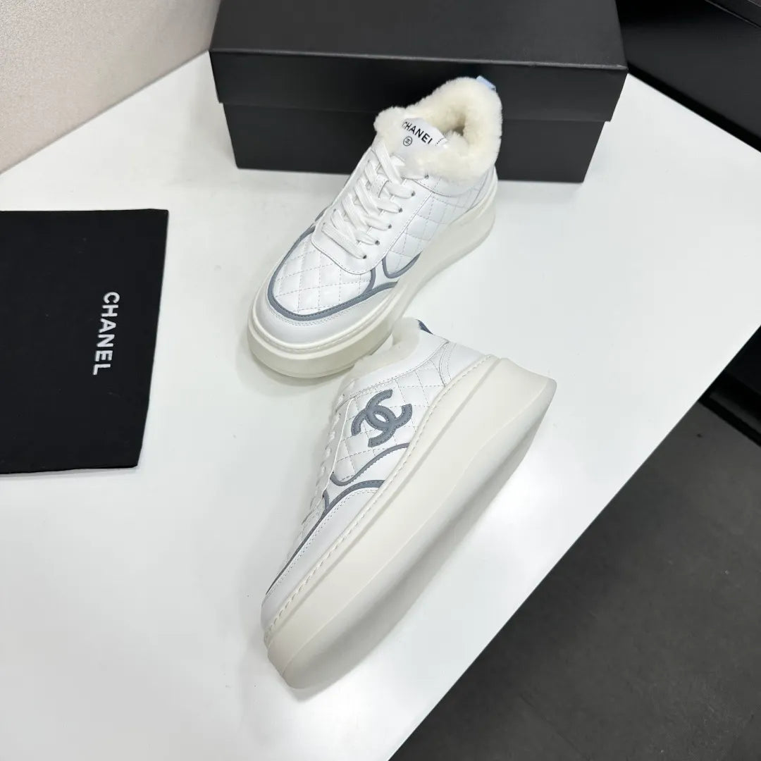 Chanel Women's Panda Sneakers Silk Cowhide Waterproof Cloth TPU 2026