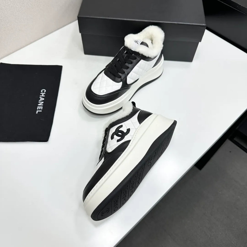 Chanel Women's Panda Sneakers Silk Cowhide Waterproof Cloth TPU 2026