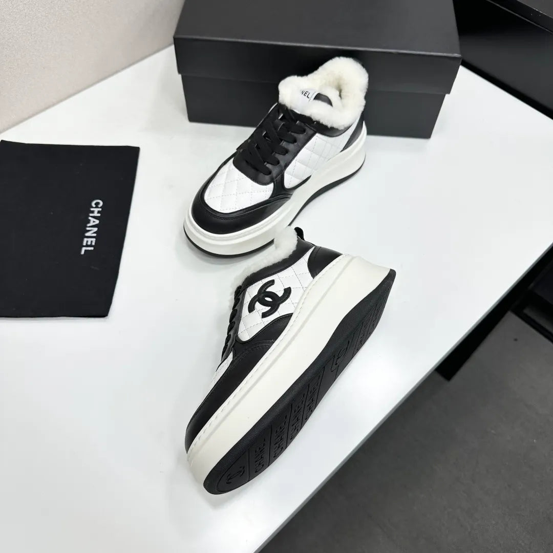 Chanel Women's Panda Sneakers Silk Cowhide Waterproof Cloth TPU 2026