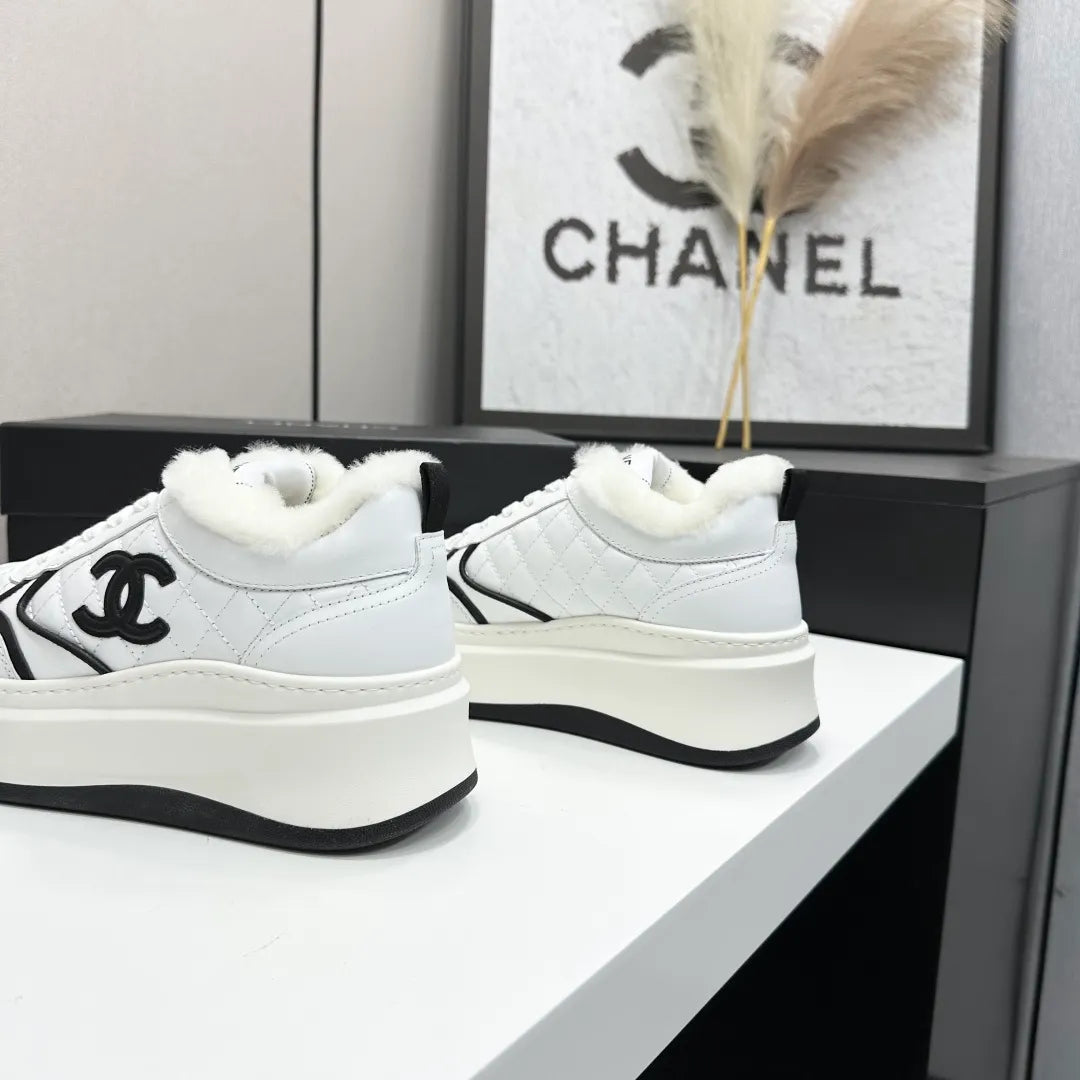 Chanel Women's Panda Sneakers Silk Cowhide Waterproof Cloth TPU 2026
