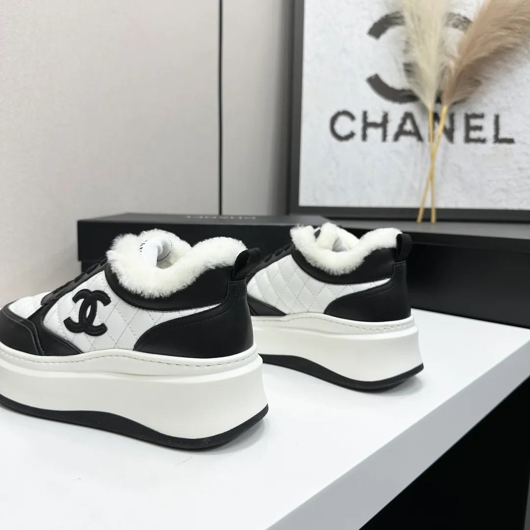 Chanel Women's Panda Sneakers Silk Cowhide Waterproof Cloth TPU 2026