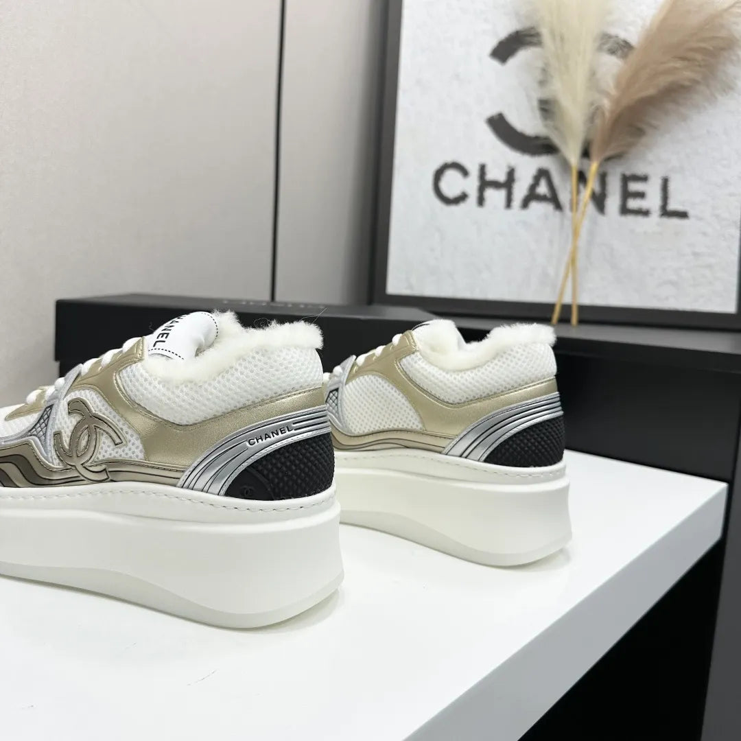 Chanel Women's Panda Sneakers Silk Cowhide Waterproof Cloth TPU 2026