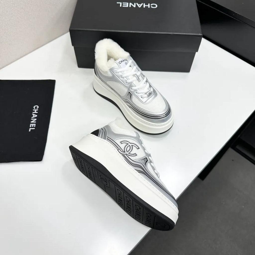 Chanel Women's Panda Sneakers Silk Cowhide Waterproof Cloth TPU 2026