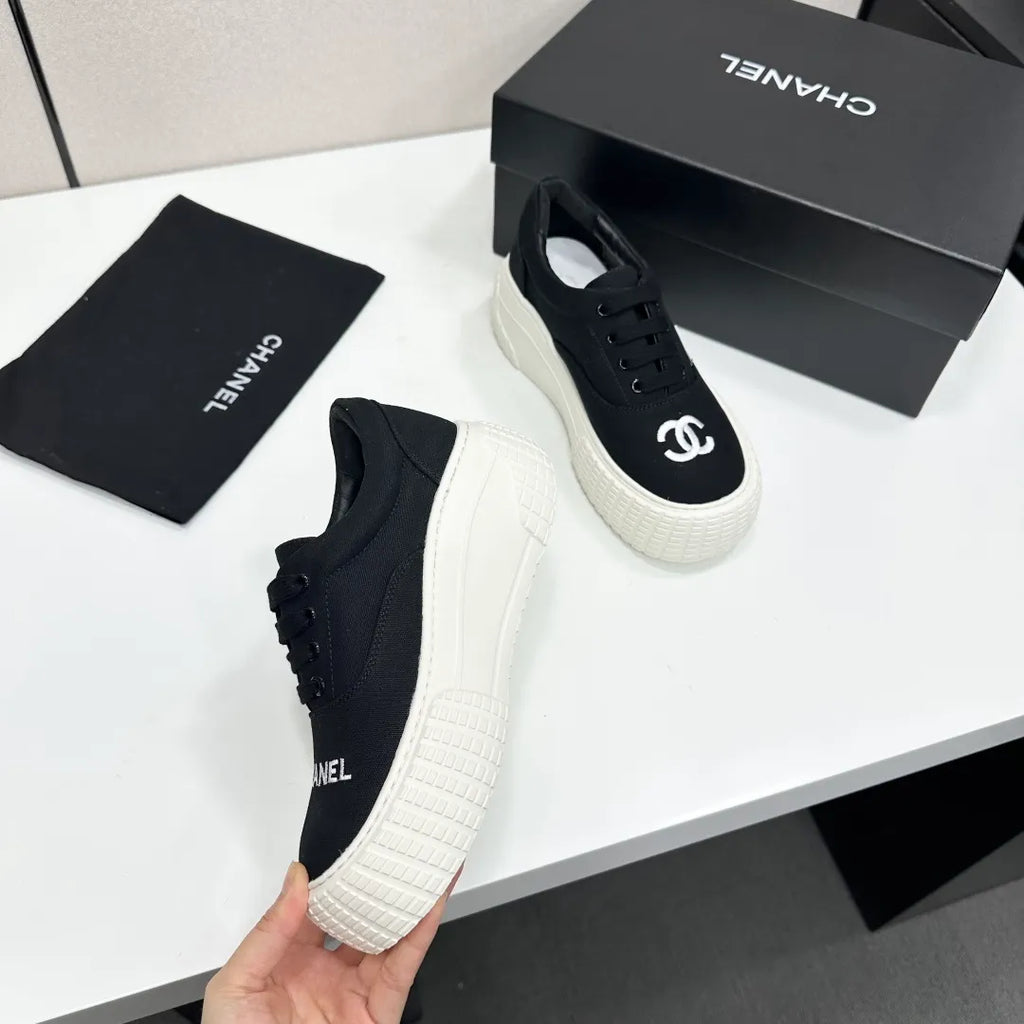 Chanel Women's Panda Sneakers Silk Cowhide Waterproof Cloth TPU 2026