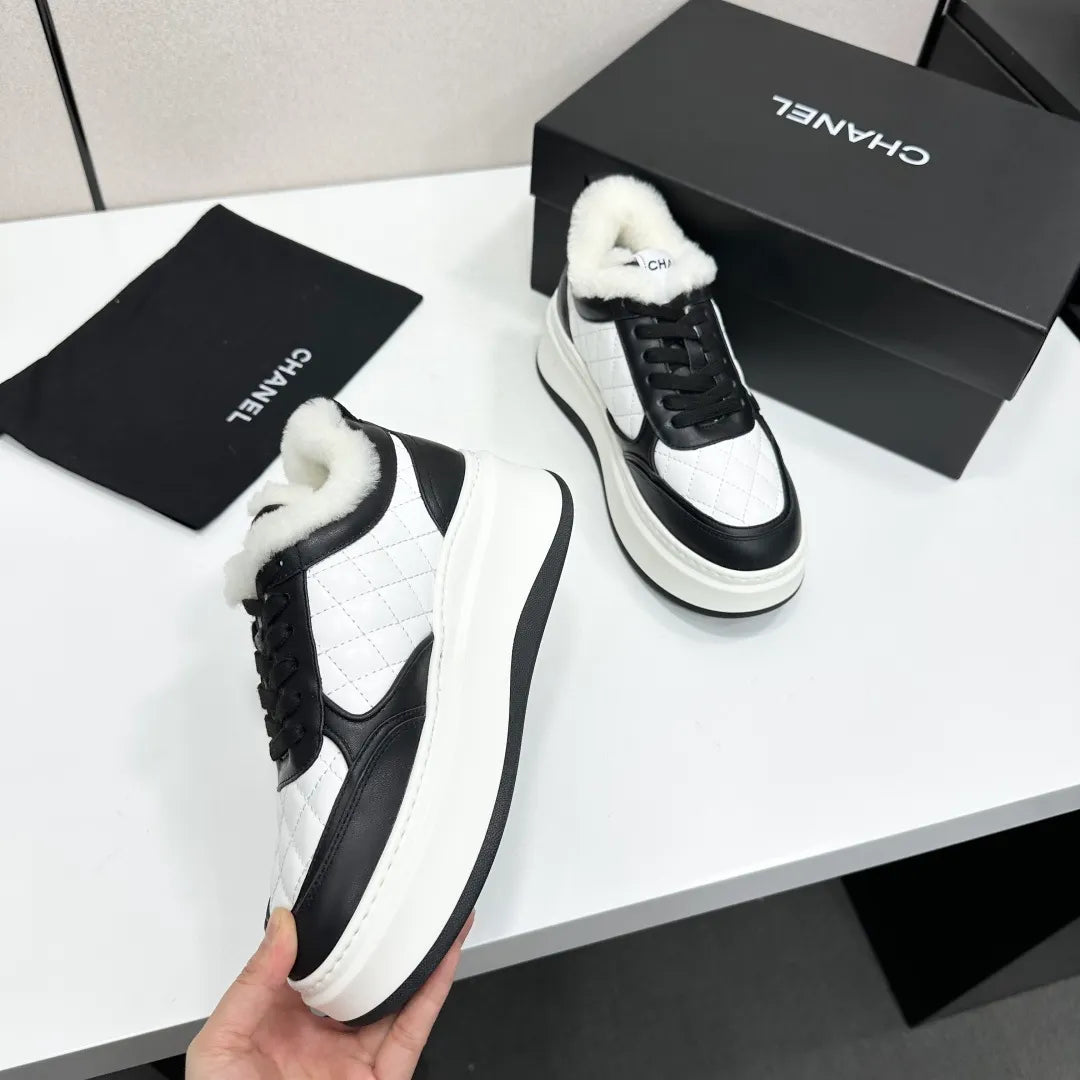 Chanel Women's Panda Sneakers Silk Cowhide Waterproof Cloth TPU 2026