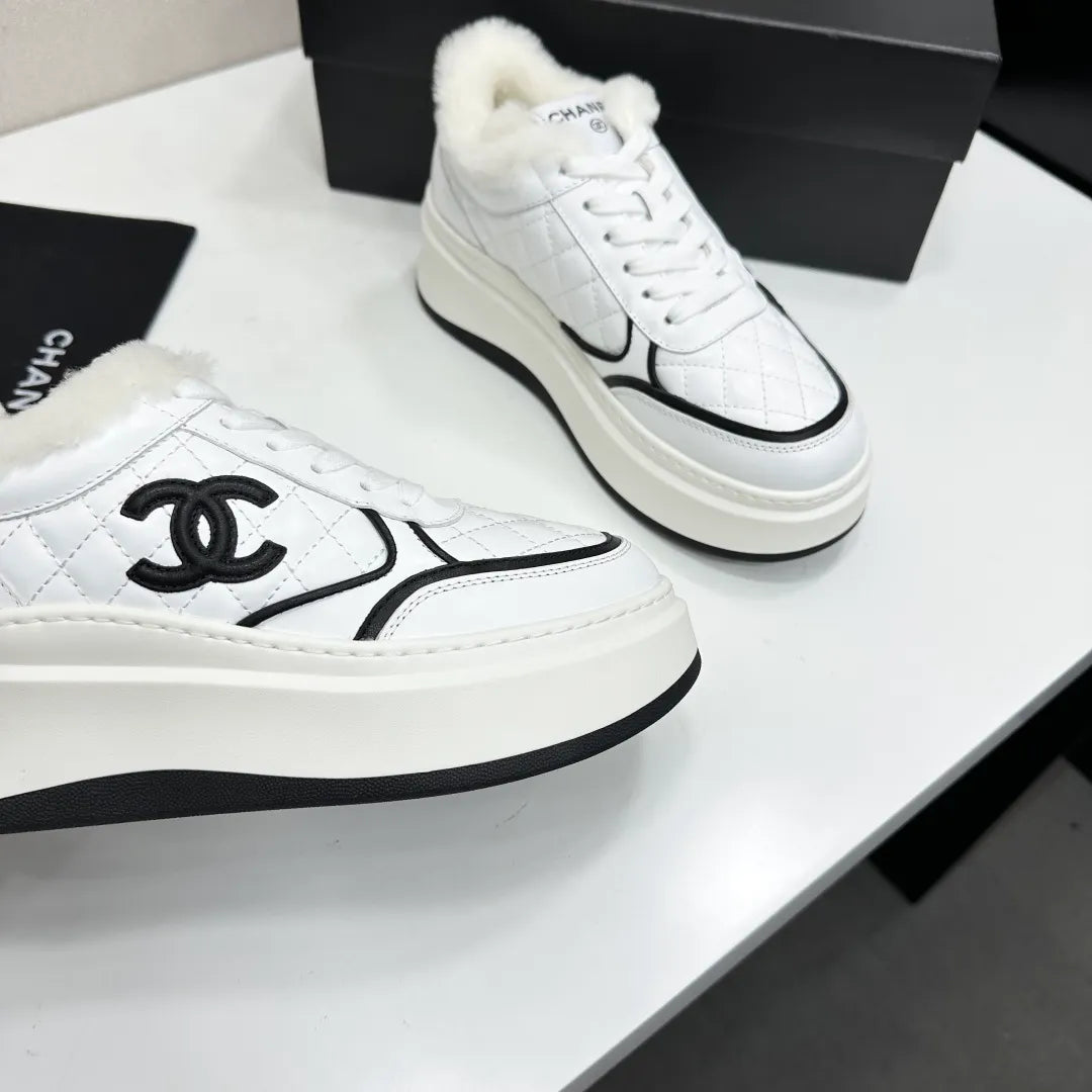 Chanel Women's Panda Sneakers Silk Cowhide Waterproof Cloth TPU 2026