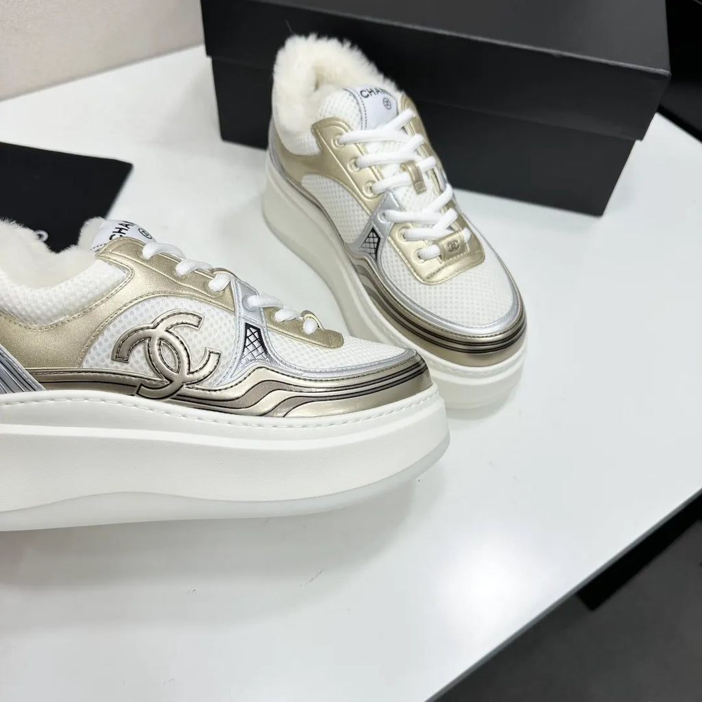 Chanel Women's Panda Sneakers Silk Cowhide Waterproof Cloth TPU 2026