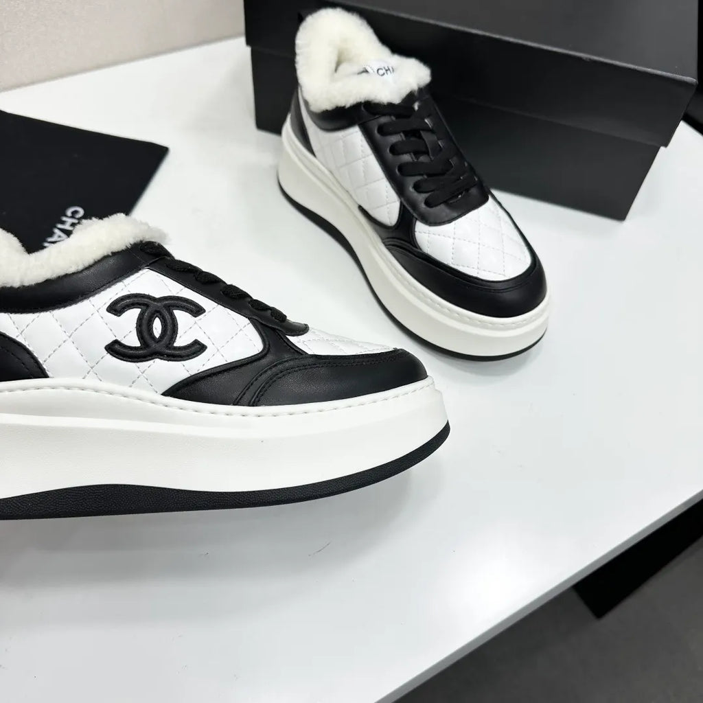 Chanel Women's Panda Sneakers Silk Cowhide Waterproof Cloth TPU 2026