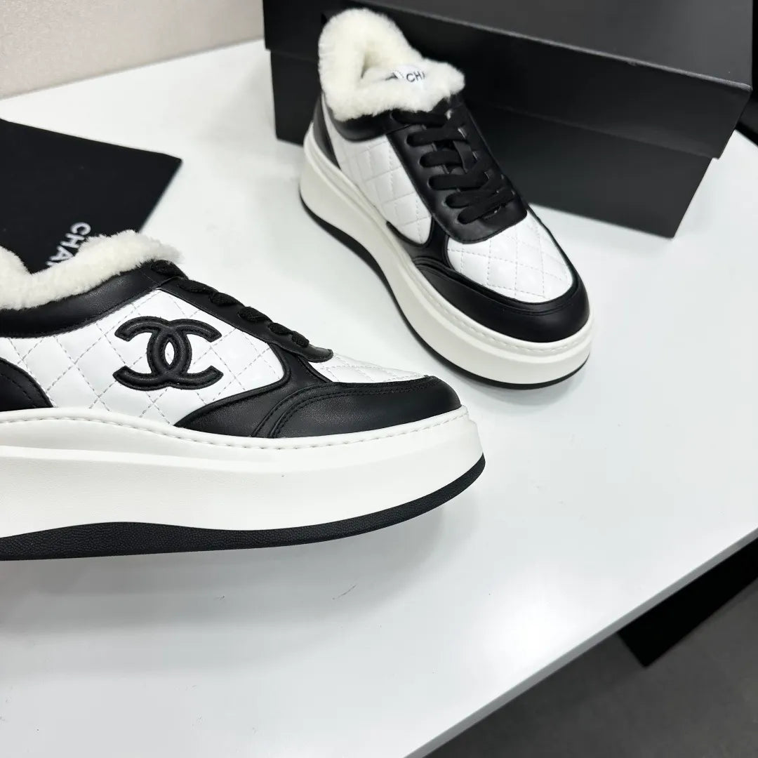 Chanel Women's Panda Sneakers Silk Cowhide Waterproof Cloth TPU 2026