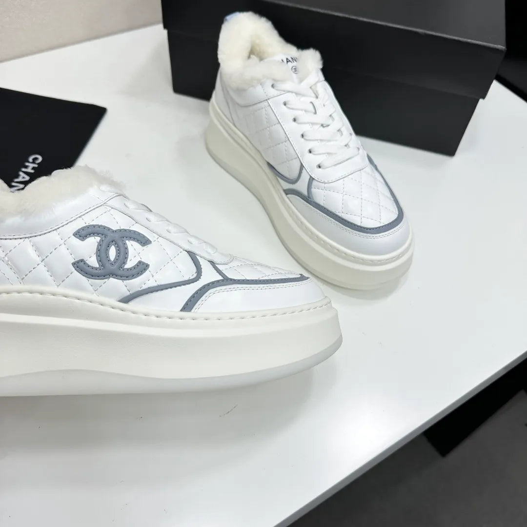 Chanel Women's Panda Sneakers Silk Cowhide Waterproof Cloth TPU 2026