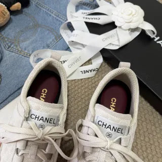 Chanel Women's Quilted Gum Sole Casual Sneakers Cow Suede 385311