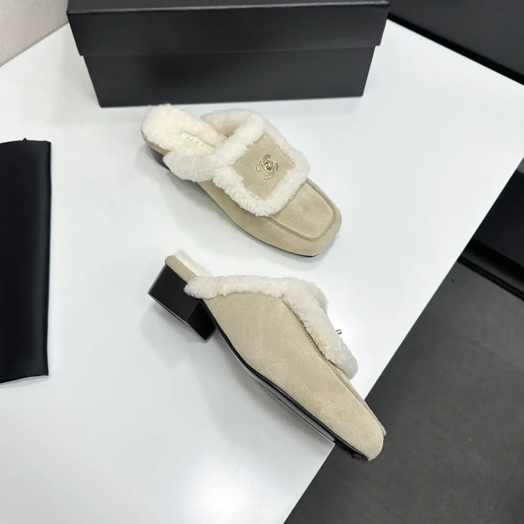 Chanel Women's Shoes Cowhide Wool Leather Sole 2026