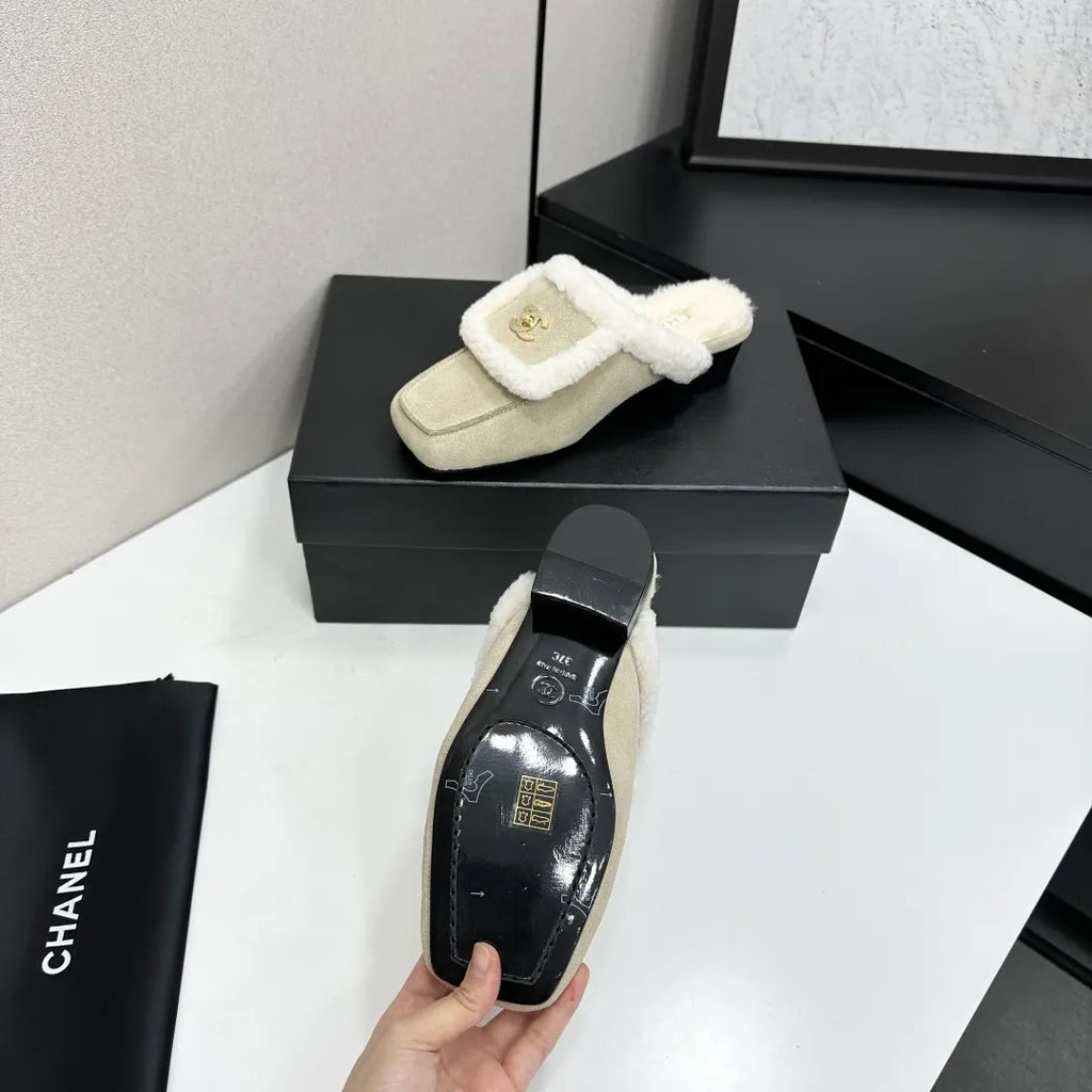 Chanel Women's Shoes Cowhide Wool Leather Sole 2026