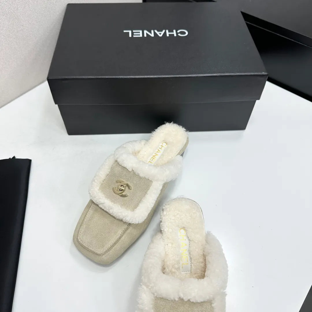 Chanel Women's Shoes Cowhide Wool Leather Sole 2026