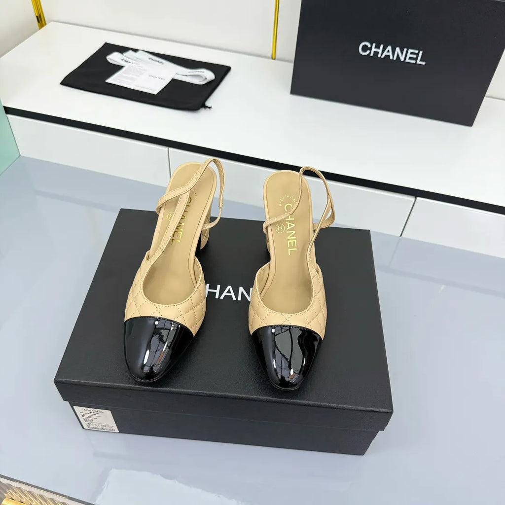 Chanel Women's Slingback Classic Lambskin Leather