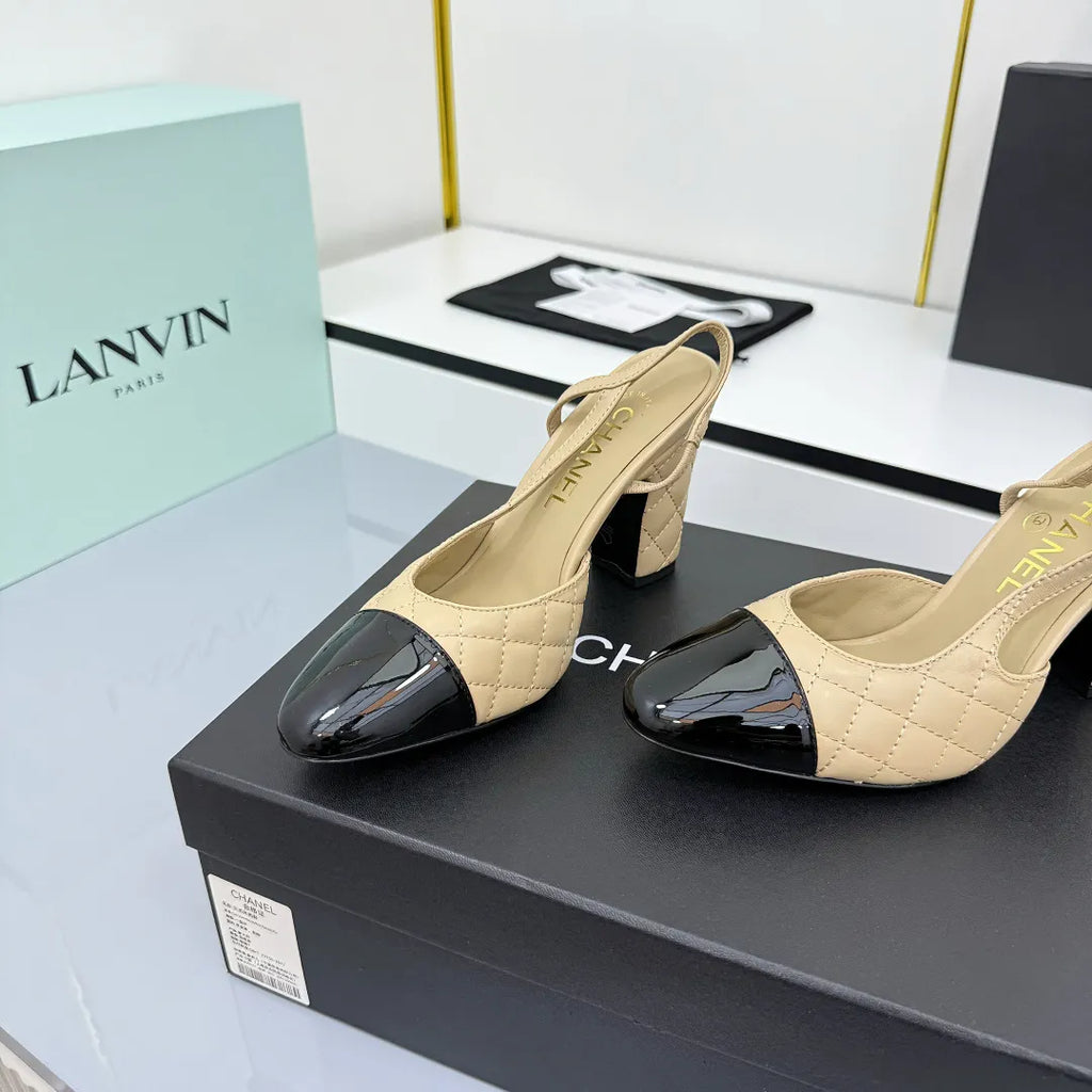 Chanel Women's Slingback Classic Lambskin Leather