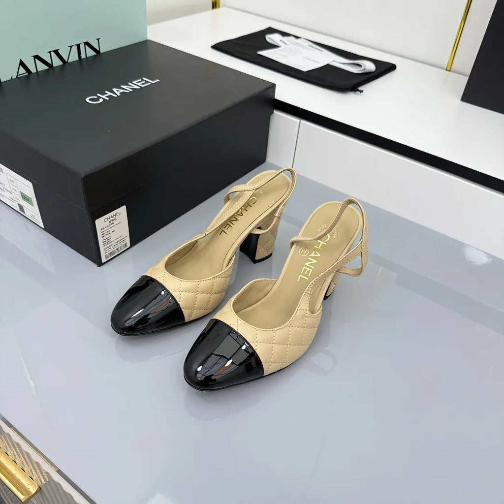 Chanel Women's Slingback Classic Lambskin Leather