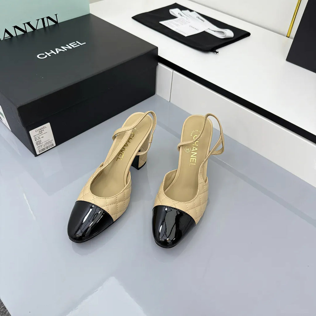 Chanel Women's Slingback Classic Lambskin Leather