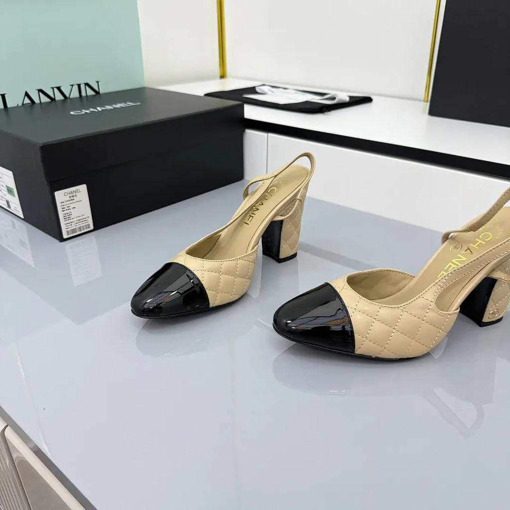 Chanel Women's Slingback Classic Lambskin Leather