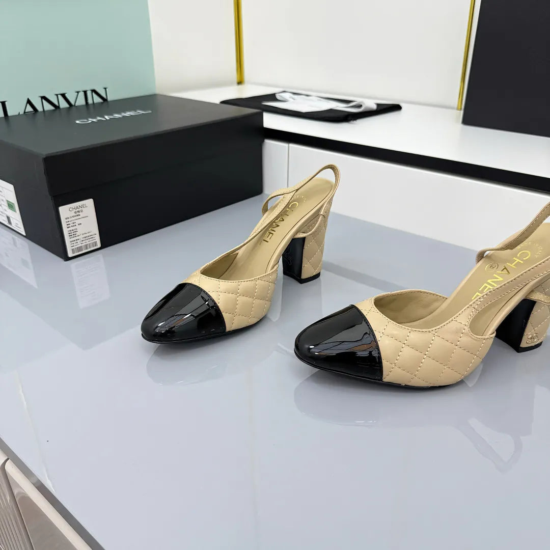 Chanel Women's Slingback Classic Lambskin Leather