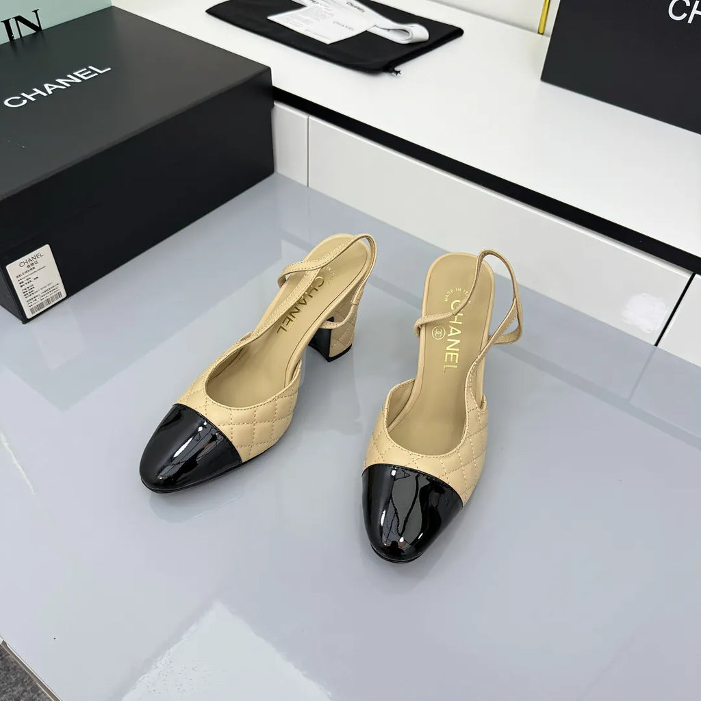 Chanel Women's Slingback Classic Lambskin Leather