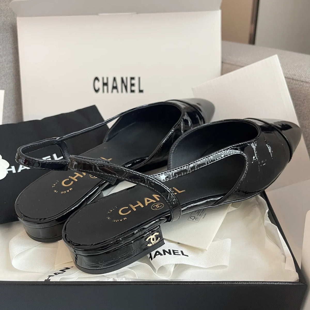 Chanel Women's Slingback Flats 26S