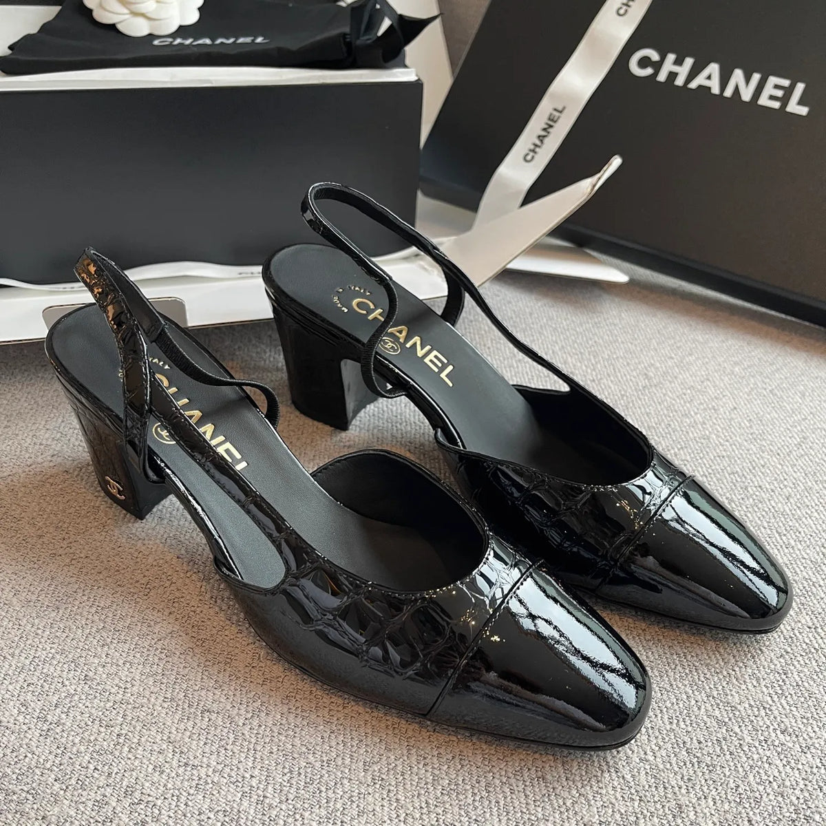 Chanel Women's Slingback High Heels 26S