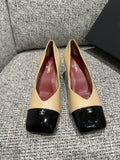 Chanel Women's Square Toe Mid-Heel Sandals 2.4in