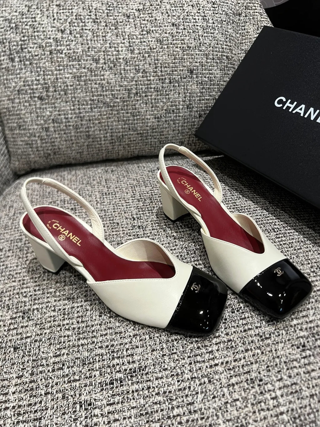Chanel Women's Square-Toe Mid-Heel Shoes 2.4in