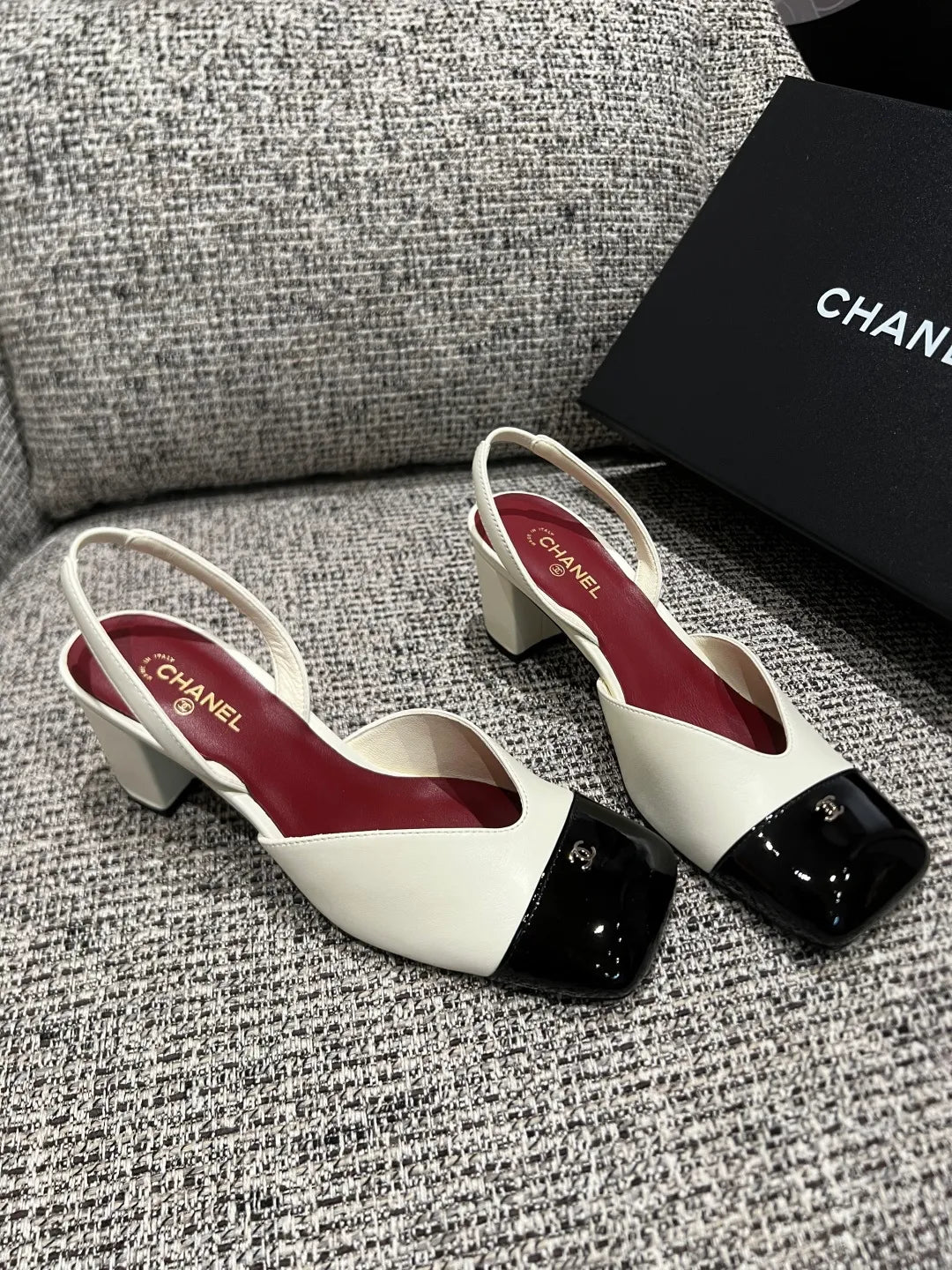 Chanel Women's Square-Toe Mid-Heel Shoes 2.4in