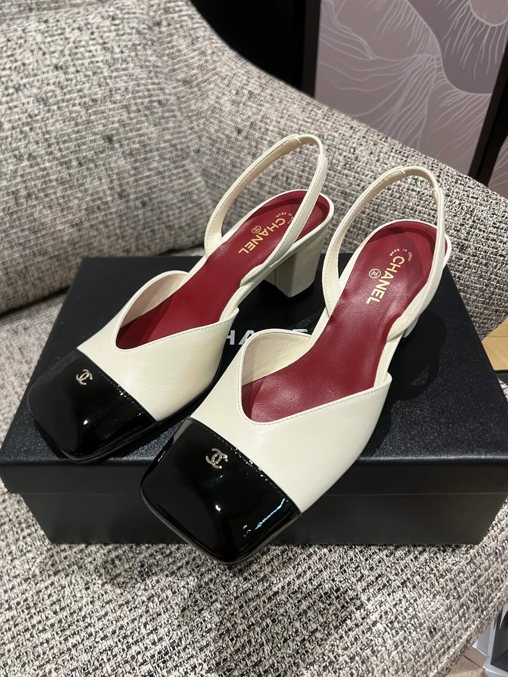 Chanel Women's Square-Toe Mid-Heel Shoes 2.4in