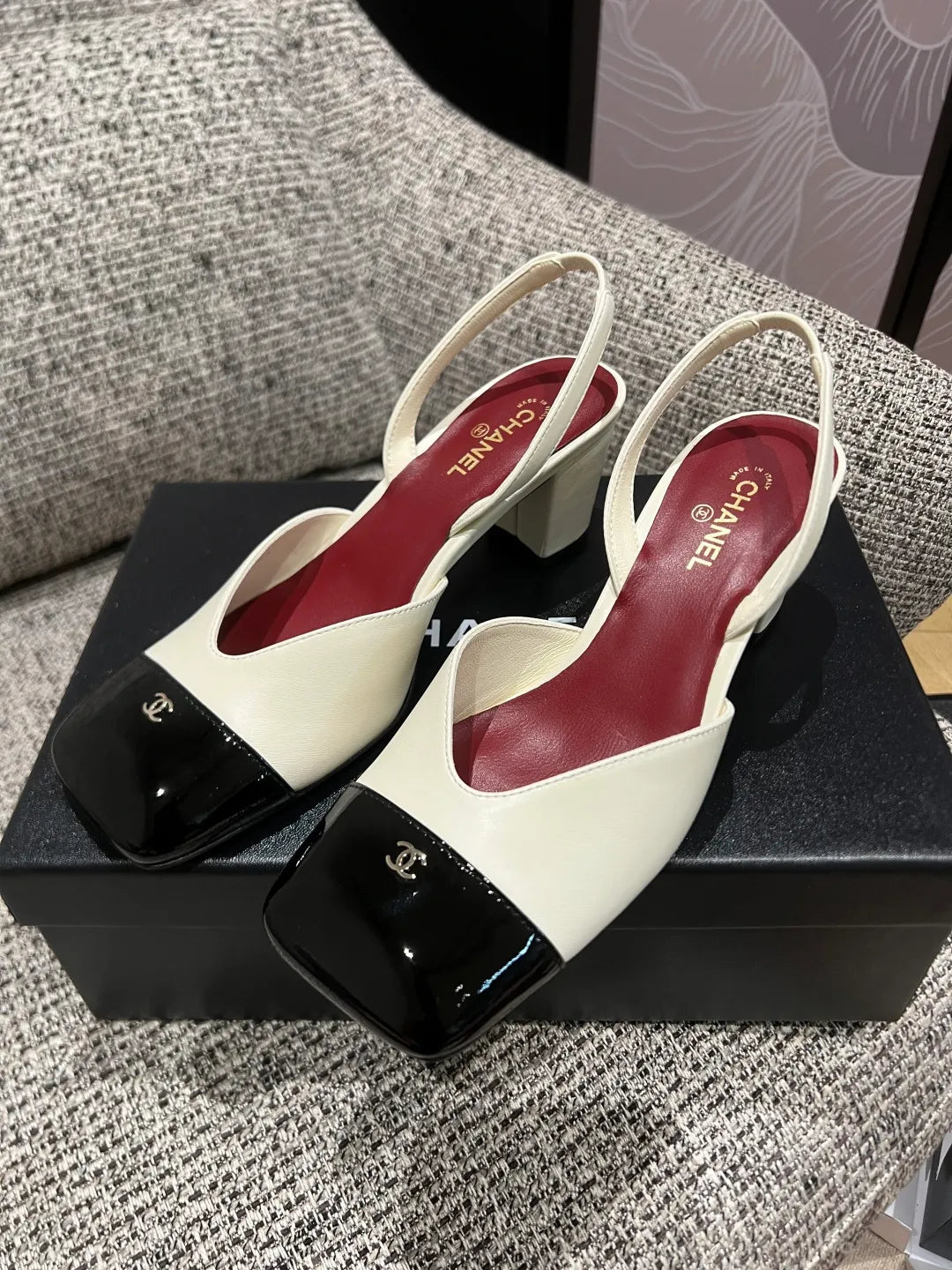 Chanel Women's Square-Toe Mid-Heel Shoes 2.4in