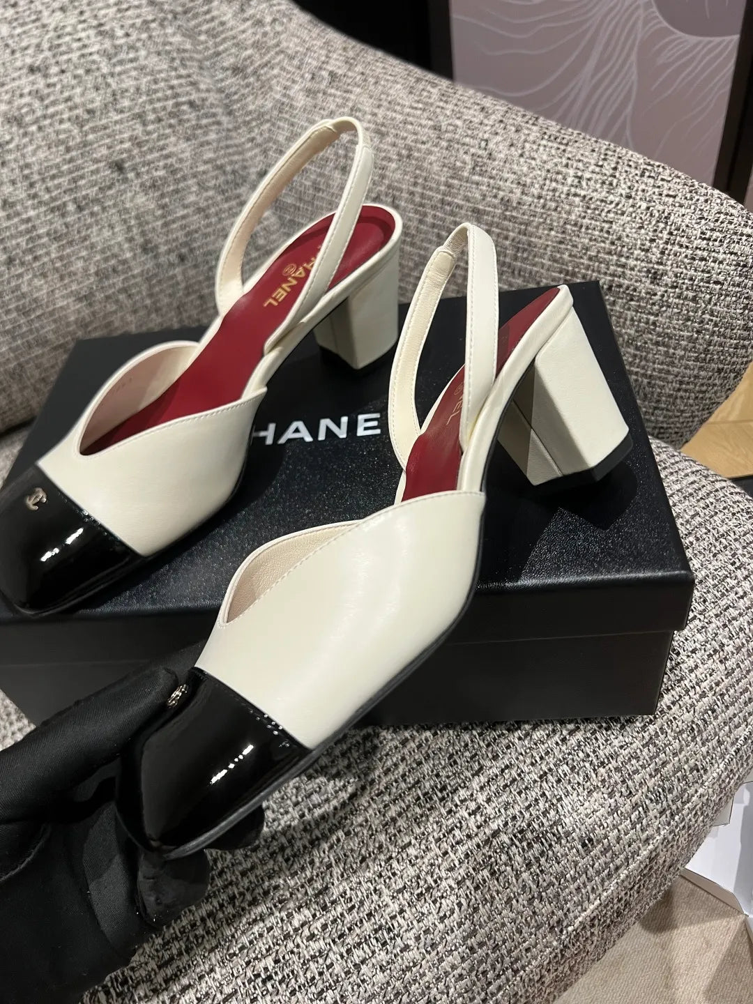 Chanel Women's Square-Toe Mid-Heel Shoes 2.4in