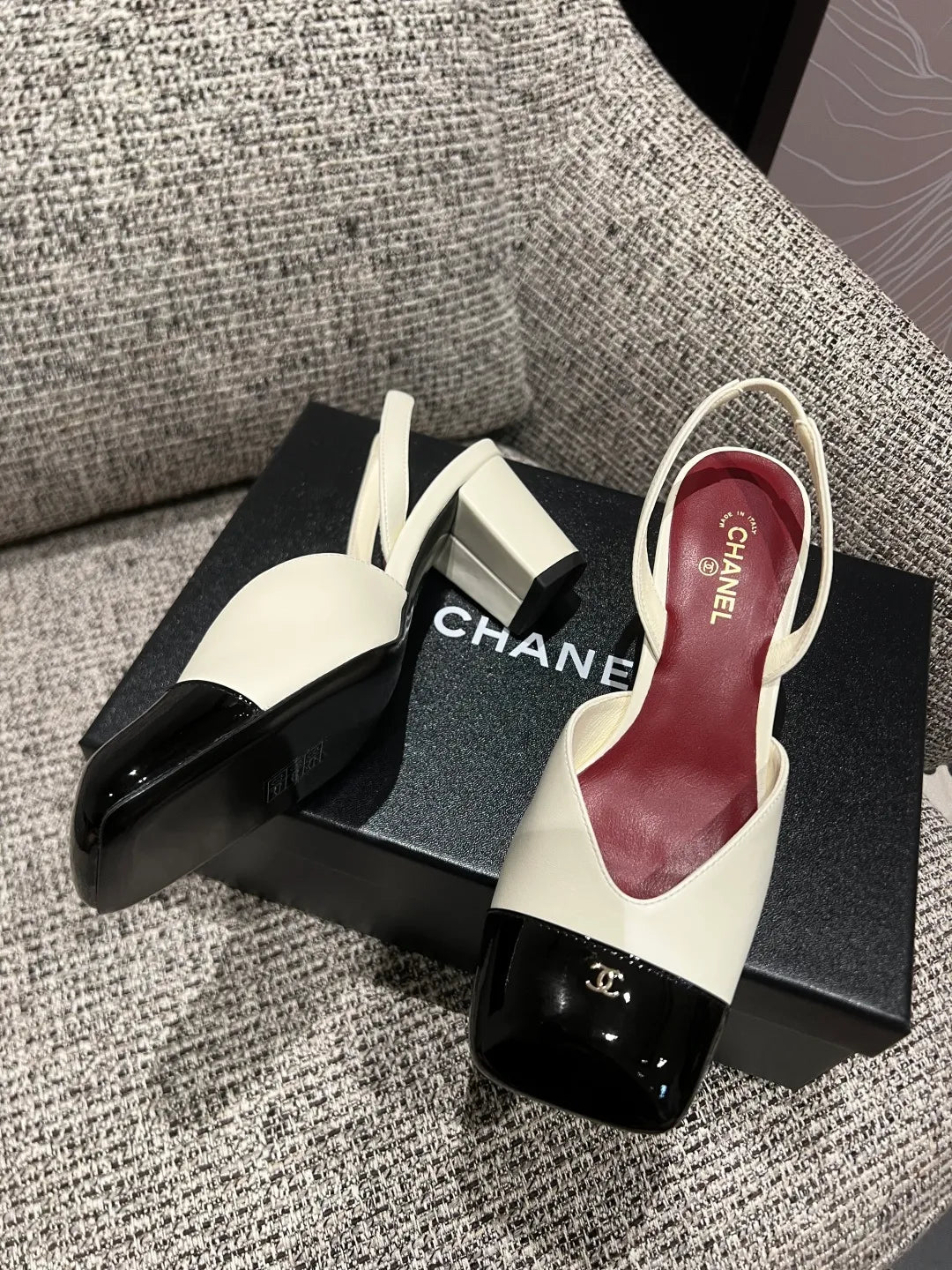 Chanel Women's Square-Toe Mid-Heel Shoes 2.4in