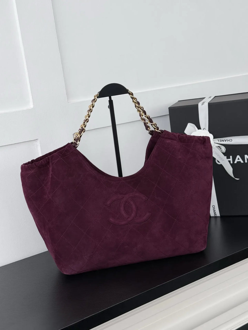 Chanel Women's Suede Tote Bag AS6475 26C