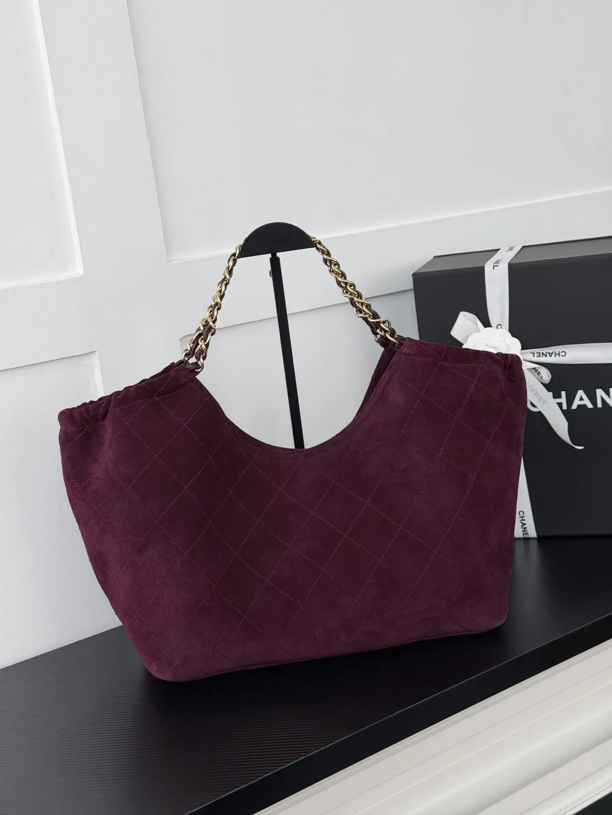 Chanel Women's Suede Tote Bag AS6475 26C