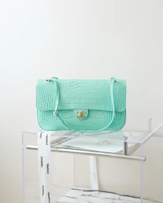 Crocodile-Embossed Calfskin Small Flap Bag 26 Fall/Winter 235025001900