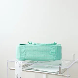Crocodile-Embossed Calfskin Small Flap Bag 26 Fall/Winter 235025001900