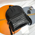 Crocodile Embossed Leather 15.0 in Backpack 326865