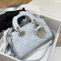 D-Joy 19 Bow Cannage Chain Shoulder Bag Glacier Blue 135355