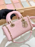 D-Joy 22 Snakeskin Handbag Pink 135353