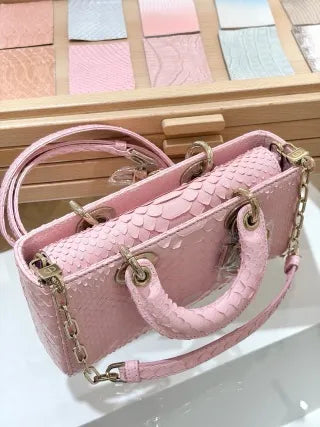 D-Joy 22 Snakeskin Handbag Pink 135353