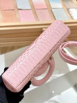 D-Joy 22 Snakeskin Handbag Pink 135353