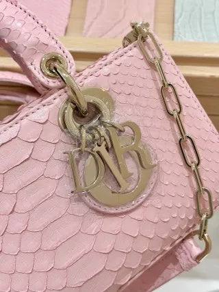 D-Joy 22 Snakeskin Handbag Pink 135353