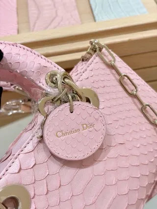 D-Joy 22 Snakeskin Handbag Pink 135353