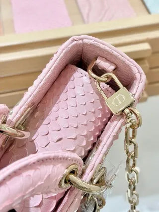 D-Joy 22 Snakeskin Handbag Pink 135353