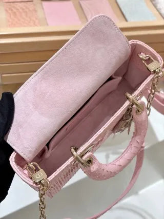 D-Joy 22 Snakeskin Handbag Pink 135353