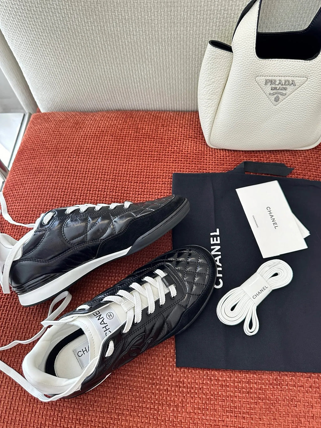 Diamond Pattern Lambskin Tennis Sneakers 273799