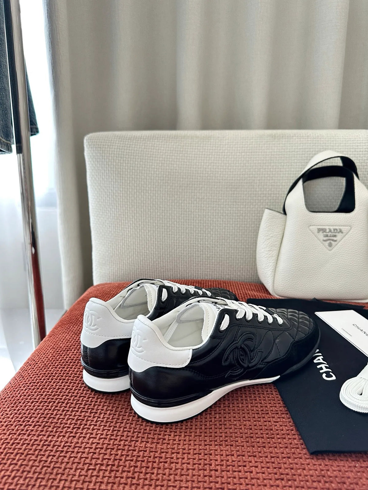Diamond Pattern Lambskin Tennis Sneakers 273799