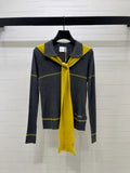 DIO* Women's Dio Sailor Collar Knit Top